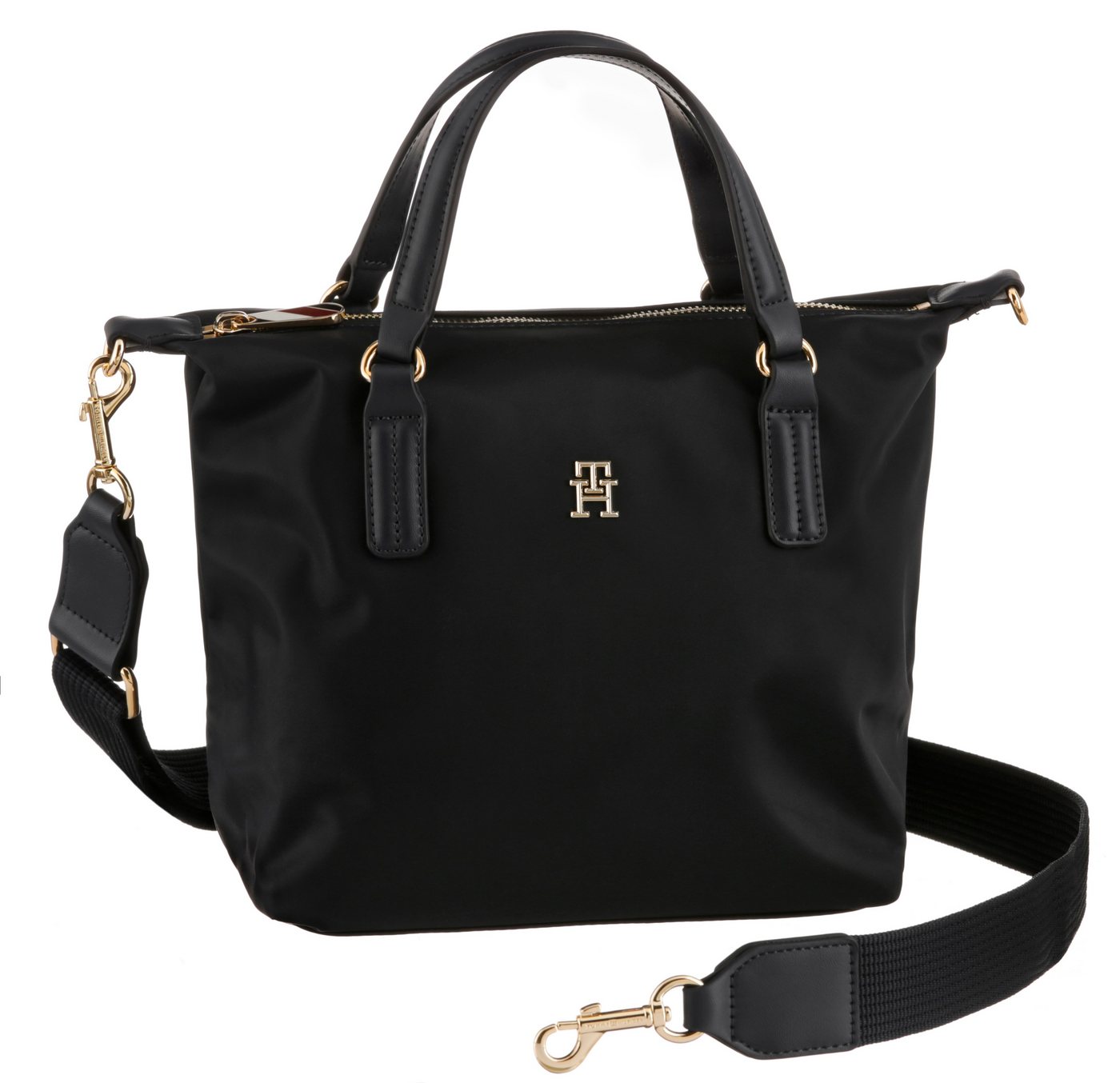 Tommy Hilfiger Henkeltasche POPPY NEW SMALL TOTE, Damen Umhängetasche, Shopper, mit Markenemblem vorne von Tommy Hilfiger