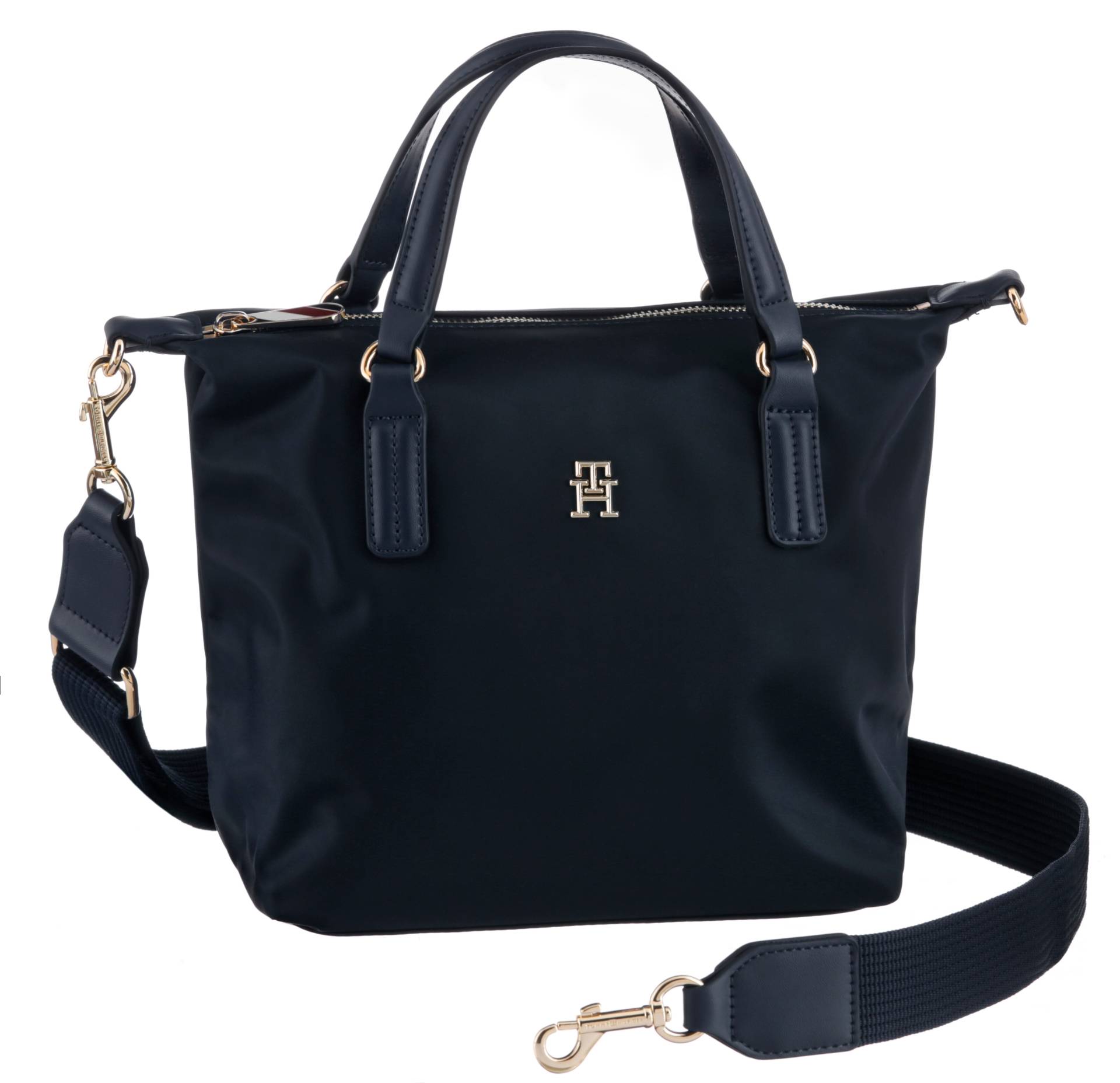 Tommy Hilfiger Henkeltasche "POPPY NEW SMALL TOTE", Damen Umhängetasche, Shopper, mit Markenemblem vorne von Tommy Hilfiger