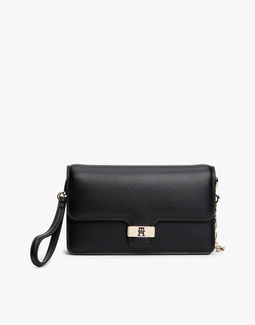 Tommy Hilfiger - Heritage - Clutch in Schwarz mit TH-Monogramm-Plakette von Tommy Hilfiger