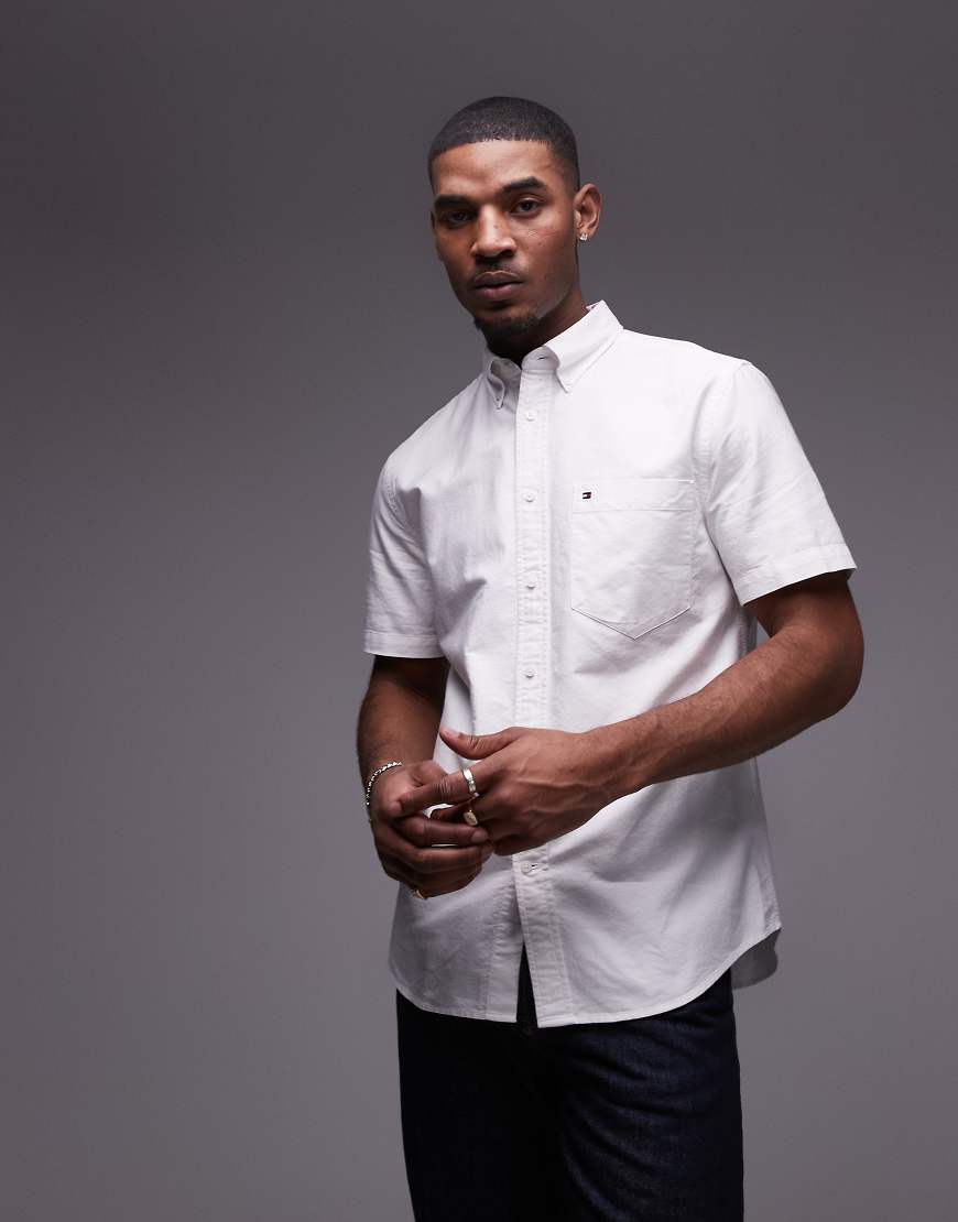 Tommy Hilfiger - Heritage - Kurzärmliges Oxford-Hemd in Weiß von Tommy Hilfiger