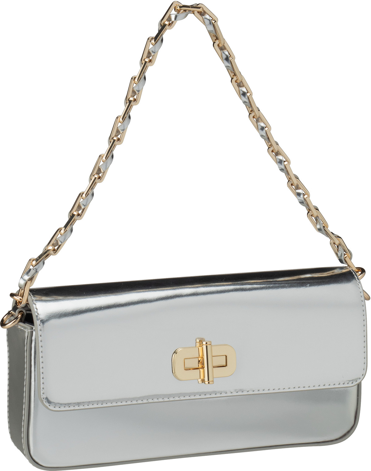 Tommy Hilfiger Hero Turnlock Crossover FA23  in Silber (1.1 Liter), Abendtasche von Tommy Hilfiger