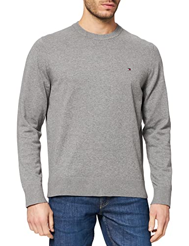 Tommy Hilfiger Herren 1985 Crew Neck Sweater Pullover, Medium Grey Heather, S von Tommy Hilfiger