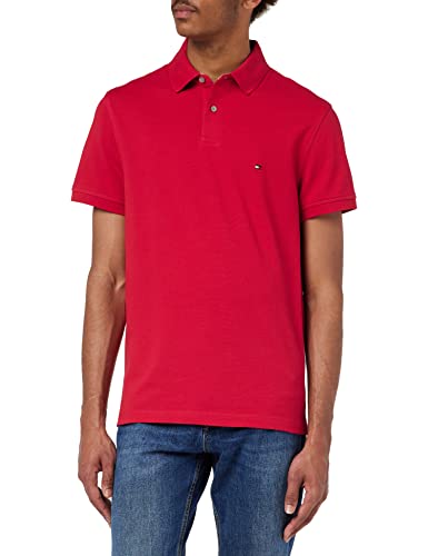 Tommy Hilfiger Herren Poloshirt Kurzarm 1985 Regular Polo Regular Fit, Rot (Primary Red), M von Tommy Hilfiger