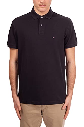 Tommy Hilfiger Herren Poloshirt Kurzarm 1985 Regular Fit, Schwarz (Black), 3XL von Tommy Hilfiger