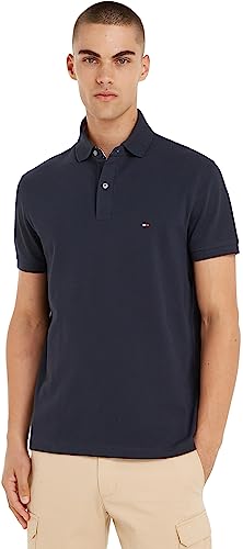 Tommy Hilfiger Herren Poloshirt Kurzarm 1985 Regular Fit, Blau (Desert Sky), XXL von Tommy Hilfiger