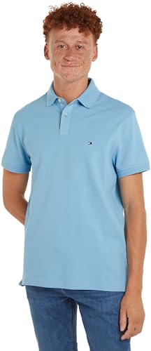 Tommy Hilfiger Herren Poloshirt Kurzarm 1985 Regular Polo Regular Fit, Blau (Sleepy Blue), XL von Tommy Hilfiger