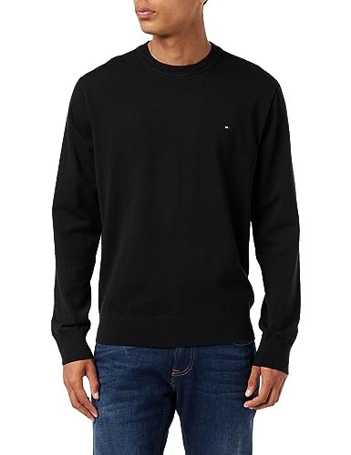 Tommy Hilfiger Herren Pullover 1985 ohne Kapuze, Schwarz (Black), L von Tommy Hilfiger