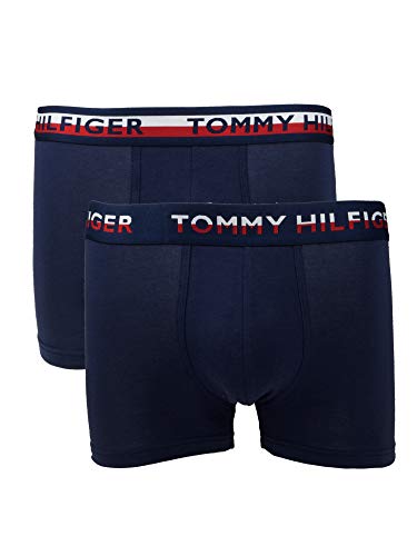 Tommy Hilfiger Herren 2P Trunk Boxershorts, per Pack Blau (Navy Blazer/Navy Blazer 428), Large (Herstellergröße: LG) von Tommy Hilfiger