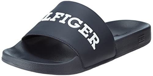 Tommy Hilfiger Herren Badeschuhe 3D Print Pool Slide Badelatschen, Blau (Desert Sky), 40 von Tommy Hilfiger