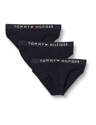 Tommy Hilfiger Herren 3er Pack Slips Brief Unterwäsche, Blau (Des Sky/Des Sky/Des Sky), L von Tommy Hilfiger