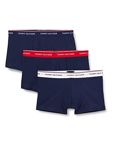 Tommy Hilfiger Herren 3er Pack Boxershorts Low Rise Trunks Baumwolle, Mehrfarbig (Multi/Peacoat), XXL von Tommy Hilfiger