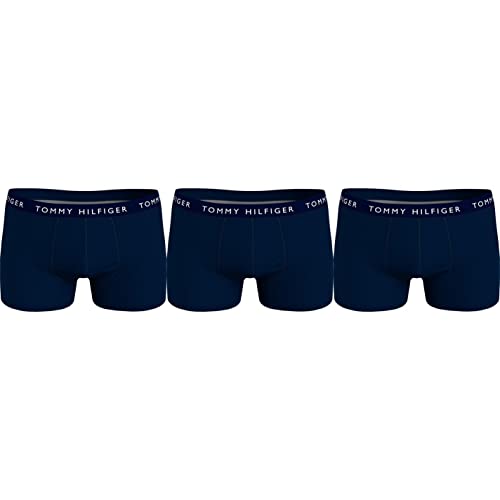 Tommy Hilfiger Herren 3er Pack Boxershorts Trunks Unterwäsche, Blau (Desert Sky/Desert Sky/Desert Sky), M von Tommy Hilfiger