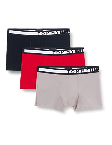 Tommy Hilfiger Herren 3p Trunk Shorts, Desert Sky/Sublunar/Primary Red, M von Tommy Hilfiger