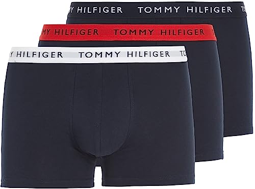 Tommy Hilfiger 3P Trunk Wb Trunk Herren, Mehrfarbig (Desert Sky/White/Primary Red), M von Tommy Hilfiger