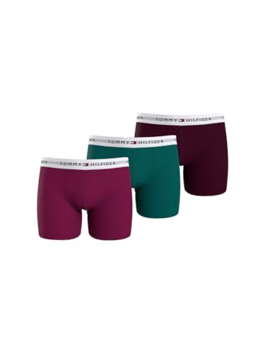 Tommy Hilfiger Herren 3P UM0UM02941 Boxer Briefs, Orange (Italian Wine/Dp Emer/Burg), L (3er Pack) von Tommy Hilfiger