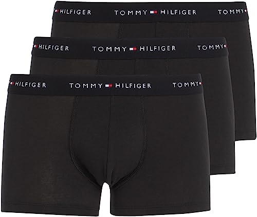 Tommy Hilfiger Herren Boxershorts Trunks Unterwäsche, Schwarz (Black/Black/Black), S von Tommy Hilfiger