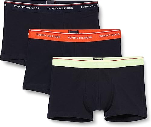 Tommy Hilfiger Herren Trunk (3er Pack), Iced Aloe/Orange/Navy, S von Tommy Hilfiger