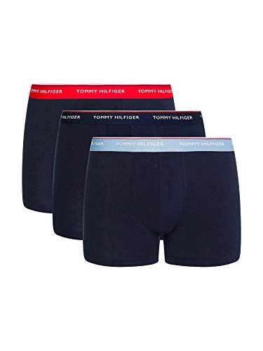 Tommy Hilfiger Herren 3er-Pack Boxershorts 3P Trunk Wb mit Stretch, Prim Red/Desert Sky/Vint Turq, S von Tommy Hilfiger