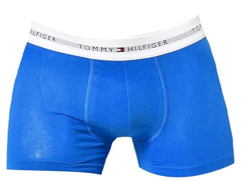 Tommy Hilfiger Herren 3er Pack Boxershorts Trunks Unterwäsche, Mehrfarbig (Shocking Blue/Primary Red/Carbon), S von Tommy Hilfiger