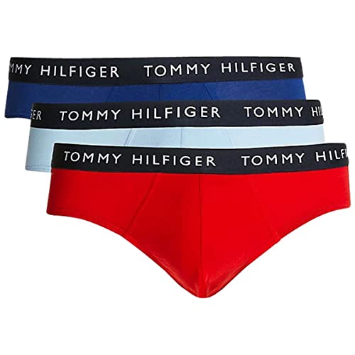 Tommy Hilfiger Herren 3p Slip Slip Bold Blu/Iceberg/Empire Flm, S von Tommy Hilfiger