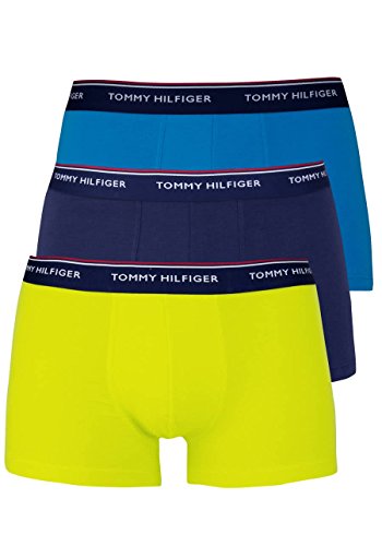 Tommy Hilfiger Herren 3p Trunk Shorts, Mehrfarbig (Sulphur Spring/Peacoat/Vivid Blue 907), M von Tommy Hilfiger