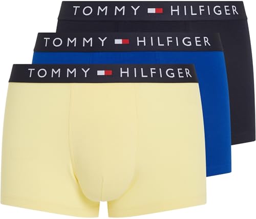 Tommy Hilfiger Herren 3p Trunk Trunk, Ultra Blue/des Sky/Country Yellow, L von Tommy Hilfiger