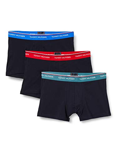 Tommy Hilfiger Herren 3p Trunk Wb Boxershorts, Prim Red/Vint Turq/Electr Blue, L von Tommy Hilfiger