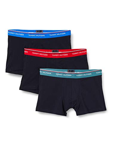Tommy Hilfiger Herren 3er-Pack Boxershorts 3P Trunk Wb mit Stretch, Prim Red/Vint Turq/Electr Blue, M von Tommy Hilfiger