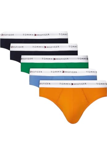 Tommy Hilfiger Herren 5p Brief Um0um02905 Unterhosen, Orange (Rich Oc/des Sk/Blue Sp/des Sk/Green), M EU von Tommy Hilfiger