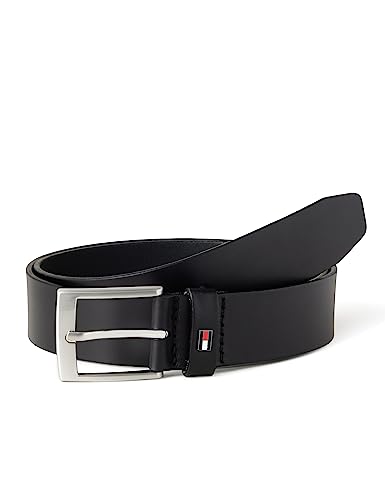 Tommy Hilfiger Herren Gürtel Adan 3,5 cm Ledergürtel, Schwarz (Black), 80 von Tommy Hilfiger