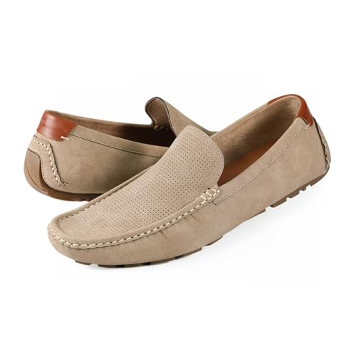 Tommy Hilfiger Herren Alvie Driving Style Loafer, Taupe Perf 240, 44 EU von Tommy Hilfiger