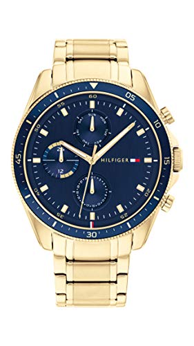 Tommy Hilfiger Multi Zifferblatt Quarz Uhr für Herren mit Goldfarben Edelstahlarmband - 1791834 Tommy Hilfiger Multi Zifferblatt Quarz Uhr für Herren mit Goldfarben Edelstahlarmband - 1791834 von Tommy Hilfiger