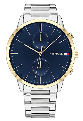 Tommy Hilfiger Multi Zifferblatt Quarz Uhr für Herren mit Silbernes Edelstahlarmband - 1710408 von Tommy Hilfiger