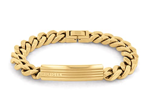 Tommy Hilfiger Jewelry Gliederarmband für Herren aus Gelbgold mit einer Gravierten Plakette - 2790346 von Tommy Hilfiger