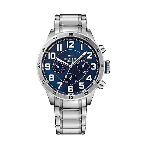 Tommy Hilfiger Multi Zifferblatt Quarz Uhr für Herren mit Silbernes Edelstahlarmband - 1791053 von Tommy Hilfiger
