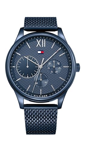 Tommy Hilfiger Multi Zifferblatt Quarz Uhr für Herren mit Blaues Edelstahlarmband - 1791421 von Tommy Hilfiger