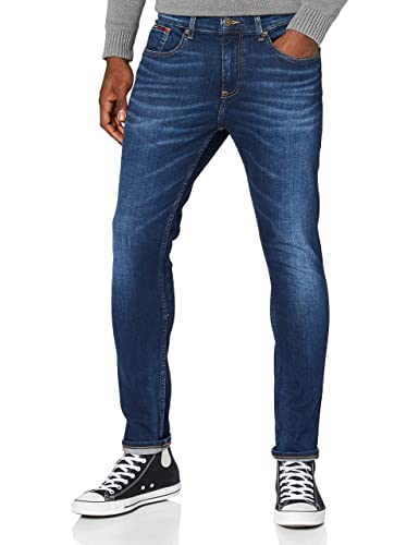 Tommy Jeans Homme Austin Slim Tapered Asdbs Jeans, Aspen Stretch Bleu Foncé, 38W / 30L EU von Tommy Jeans