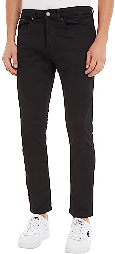 Tommy Jeans Herren Jeans Austin Slim Tapered Stretch, Schwarz (New Black Stretch), 28W / 30L von Tommy Hilfiger