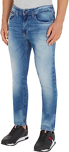 Tommy Jeans Herren Jeans Hose Austin Slim Tapered Stretch, Blau (Wilson Light Blue Stretch), 33W/32L von Tommy Jeans