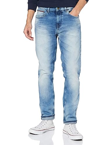 Tommy Jeans Herren Jeans Hose Austin Slim Tapered Stretch, Blau (Wilson Light Blue Stretch), 32W/36L von Tommy Jeans