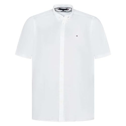 Tommy Hilfiger Herren BT-Flex POPLIN RF Shirt S/S-B MW0MW36119 Freizeithemden, Weiß (White), XXL von Tommy Hilfiger