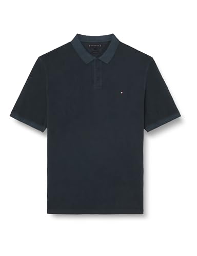 Tommy Hilfiger Herren Poloshirt Kurzarm Regular Fit, Blau (Desert Sky), XXL von Tommy Hilfiger