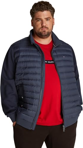 Tommy Hilfiger Herren Steppjacke Mix Media Stand Dünn, Blau (Desert Sky), 4XL von Tommy Hilfiger