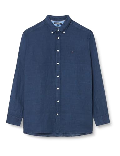Tommy Hilfiger Herren Hemd Freizeithemd, Blau (Carbon Navy), 4XL von Tommy Hilfiger