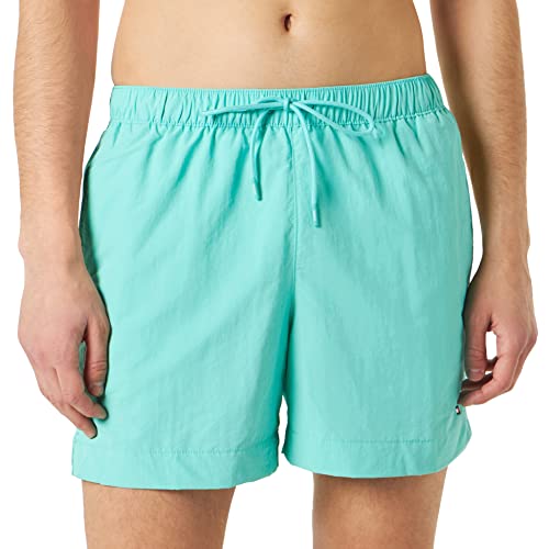 Tommy Hilfiger Herren Badehose Medium Drawstring Lang, Grün (Light Jade Green), S von Tommy Hilfiger