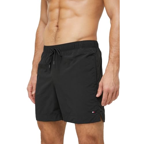 Tommy Hilfiger Herren Badehose Medium Drawstring Lang, Schwarz (Black), M von Tommy Hilfiger