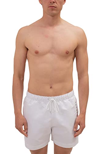 Tommy Hilfiger Herren Badehose Medium Drawstring Lang, Weiß (White), S von Tommy Hilfiger