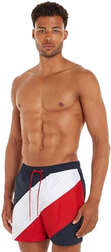 Tommy Hilfiger Herren Badehose Medium Drawstring Mittellang, Blau (Desert Sky), M von Tommy Hilfiger