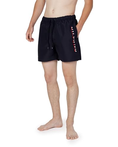 Tommy Hilfiger Herren Badehose Medium Drawstring Mittellang, Blau (Desert Sky), S von Tommy Hilfiger