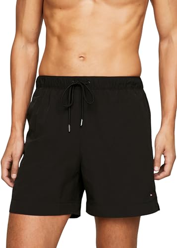 Tommy Hilfiger Herren Badehose Medium Drawstring Mittellang, Schwarz (Black), M von Tommy Hilfiger